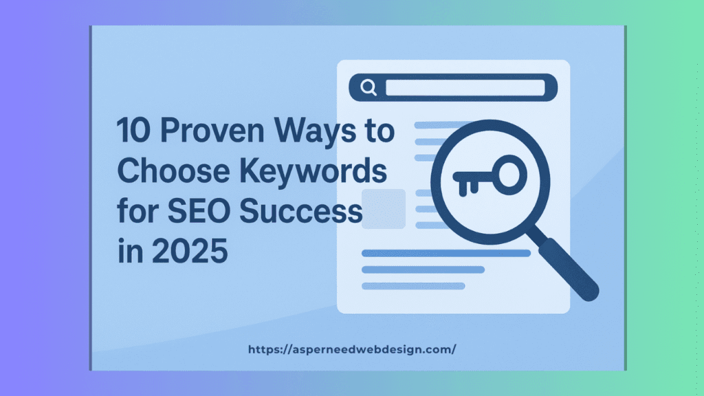 choose keywords for SEO, 2025